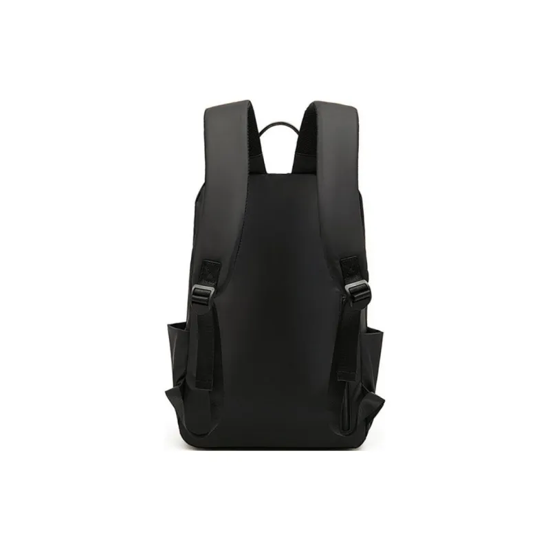 Old Man's Head Fabric With Synthetic Leather Backpack Regular Men's Black-2