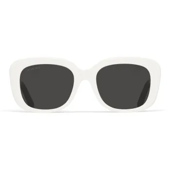 Balenciaga Plastic Irregular Shape Sunglasses Women's White