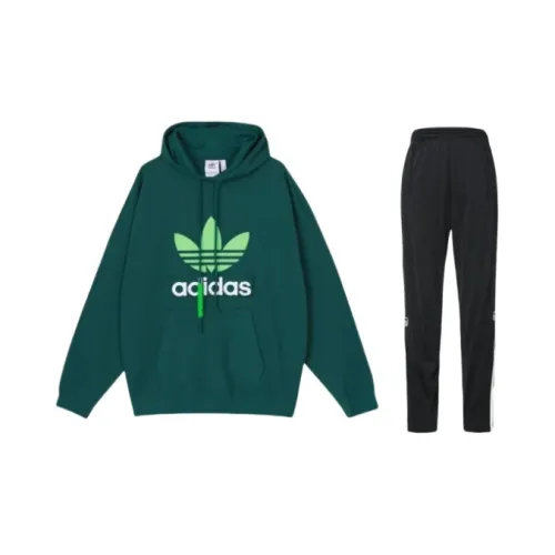 Adidas Originals Clover Series Sweatshirt Sets Men Forest Green/Black