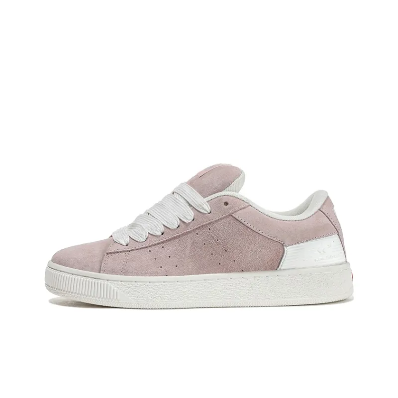 HOMDOON Anti Slip Wear Resistant Low Top Skateboard Shoes Women's Pink-0