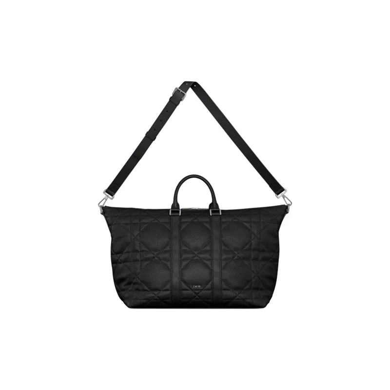 DIOR Maxicannage Calfskin Shoulder Bag, Crossbody Bag, Handbag Men's Black-1