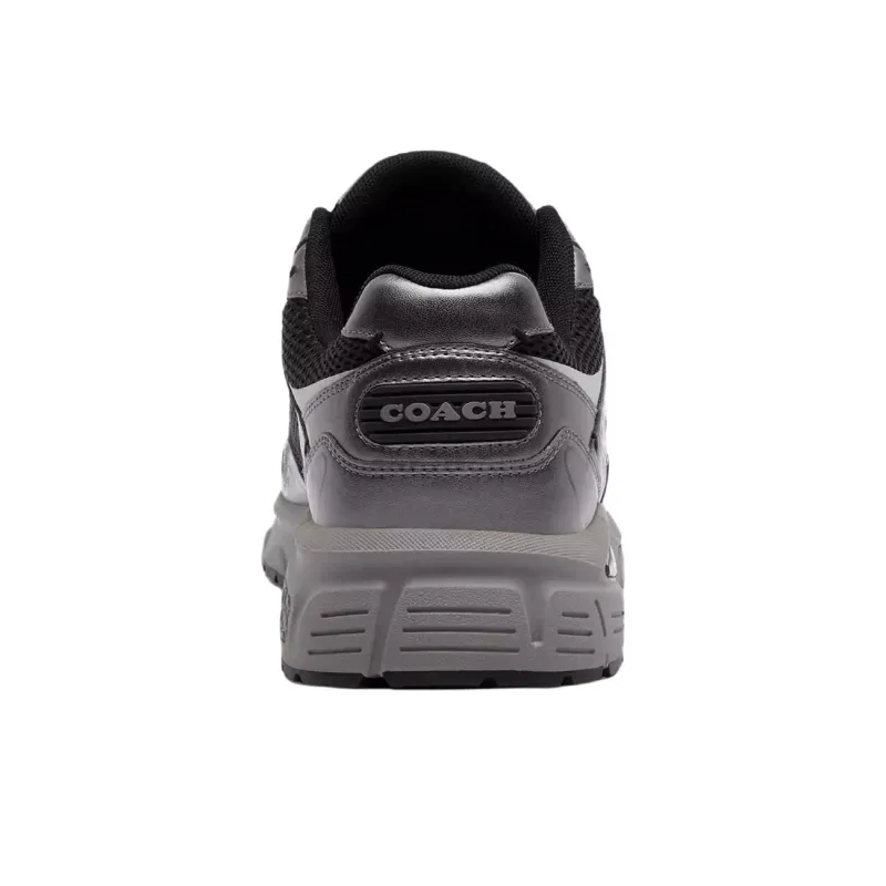 COACH C301 Low Top Casual Shoes Men's Silver Gray-4