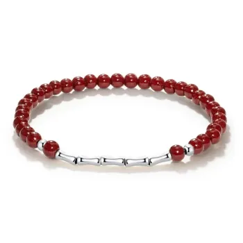 Tsukiran Reconstructed Cinnabar Jade Bracelets Unisex