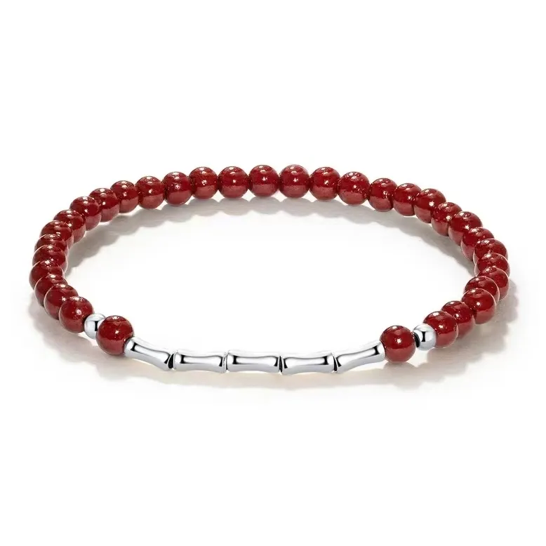 Tsukiran Reconstructed Cinnabar Jade Bracelets Unisex-0