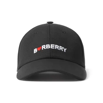 Burberry Polyamide Cotton Viscose Baseball Caps Men's Black