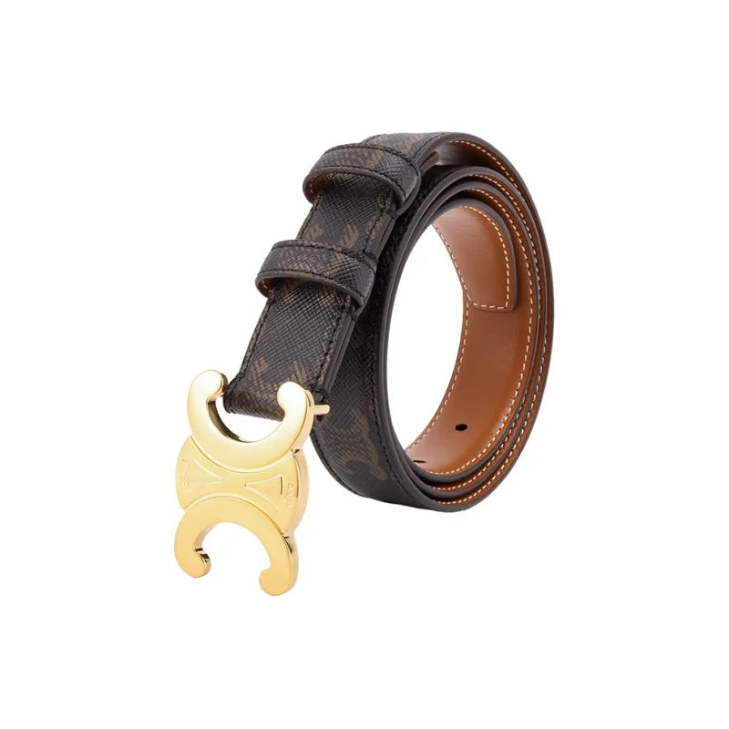 CELINE Triomphe Medium Buckle Belt-4