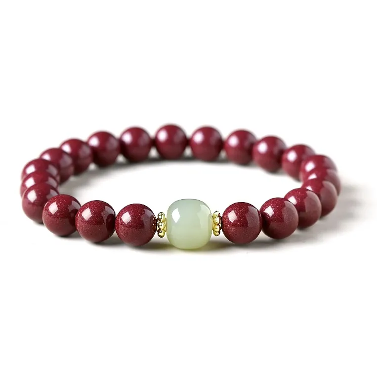 Moon Jewelry Cinnabar Jade Bracelets Unisex-2