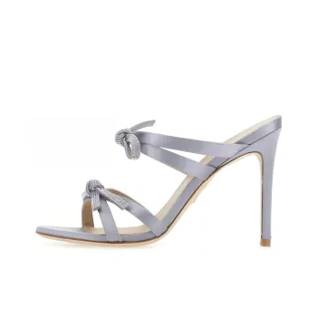 stuart weitzman Bow-detail Slip-on 100mm Sandals