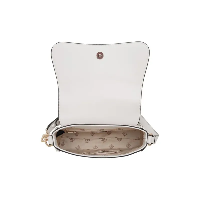 GUESS Artificial Leather Crossbody Bag Shoulder Bag Medium Size Women's White-3