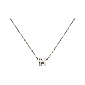 HERMES Mini Pop H Pendant Palladium tone