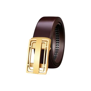 Jaylen Oos Cowhide Stainless Steel Leather Belts Men's 3.5cm