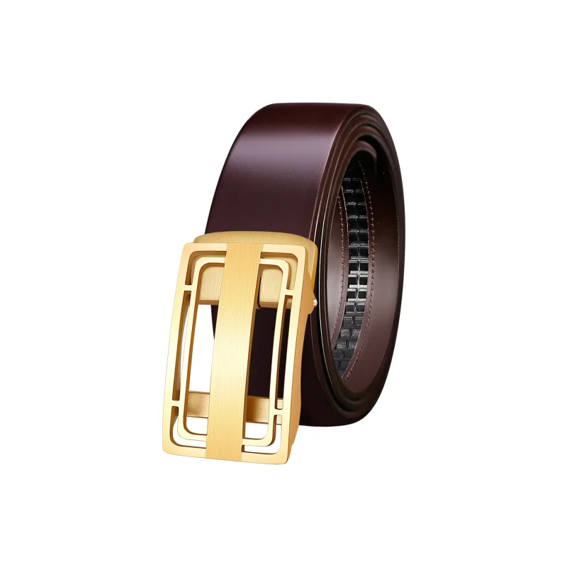 Jaylen Oos Cowhide Stainless Steel Leather Belts Men's 3.5cm-20