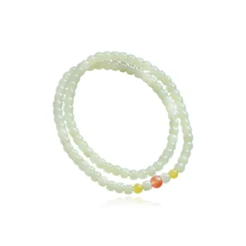 Fuxin Hetian Jade Bracelets Women's Pale Greenish White Jade