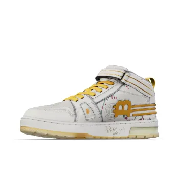 XBITOETH Mid Top Skateboard Shoes Unisex Gold