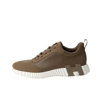 HERMES Bouncing Low Top Casual Shoes Men's Brown