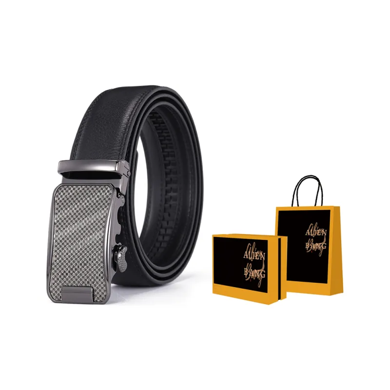 ALIEN BANG Cow Split Leather Leather Belts Men's Width 3.5CM-1