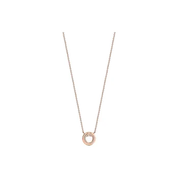 TIFFANY & CO. T 18K Rose Gold Necklaces Women's
