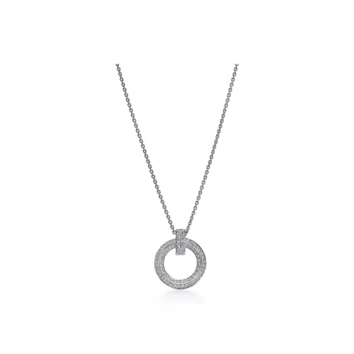 TIFFANY & CO. T Necklaces Unisex Silver