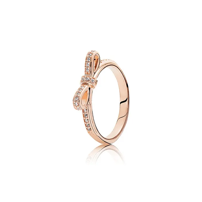 Pandora Copper Silver Alloy Rings Women's Rose Gold-0