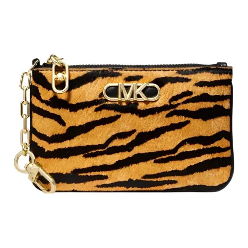 MICHAEL KORS PARKER Calf Hair Card Holder Women's Yellow
