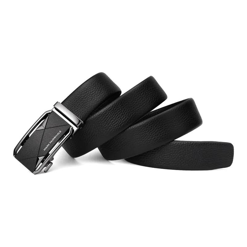 FAIRWHALE Business Casual Design Automatic Buckle Business Suit Belt Leather Belts Men's Width 3.5cm-2