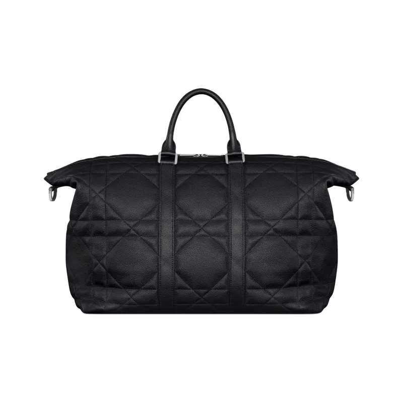 DIOR Maxicannage Calfskin Shoulder Bag, Crossbody Bag, Handbag Men's Black-3