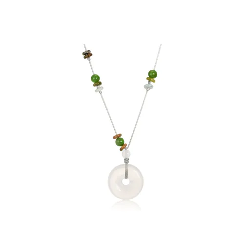 VOEX Colored Glaze Jade Necklaces Unisex