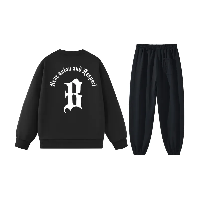 BEAR UNION Sweatshirt Set Fall Unisex-2