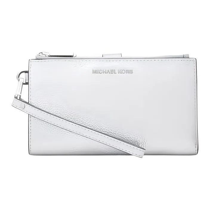 MICHAEL KORS Adele Leather Cell Phone Wallet Women's White-0