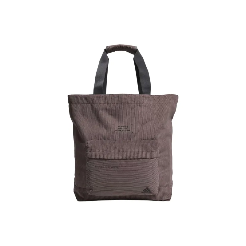 Adidas MUST HAVES Corduroy Tote Bag Shopping Bag Shoulder Bag Handbag Regular Unisex Charcoal Gray-0