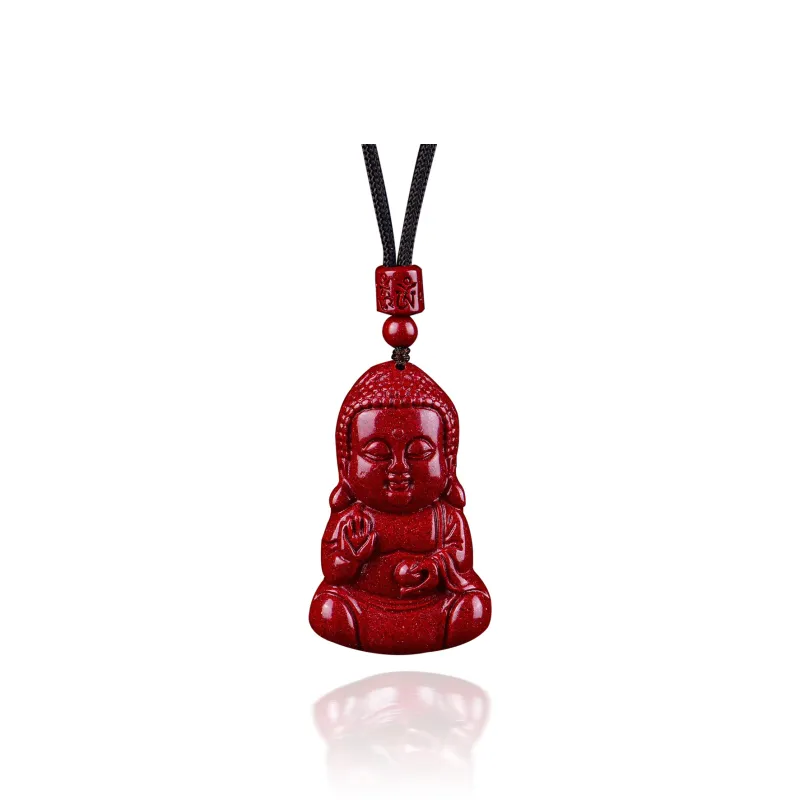 Moon Jewelry Reconstructed Cinnabar Necklaces Unisex-18