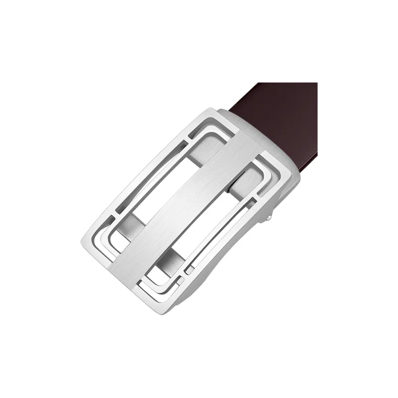Jaylen Oos Cowhide Stainless Steel Leather Belts Men's 3.5cm-12