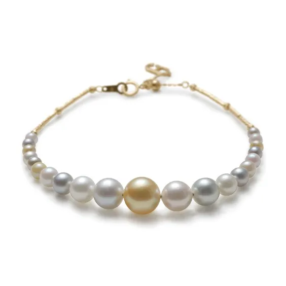 LYNN HAVEN Saltwater Pearl 18K Gold Bracelet Unisex-0