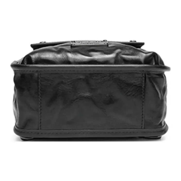 GOLDLION Cow Leather Sling Bag Medium Size Men's Black-4