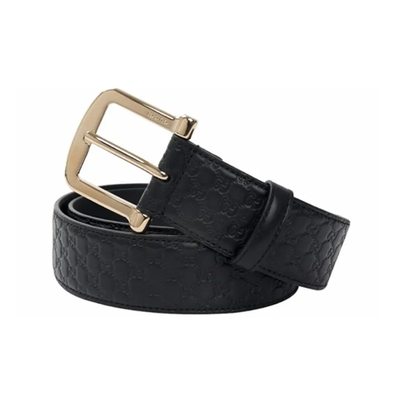 GUCCI Leather Belts Men Black-2