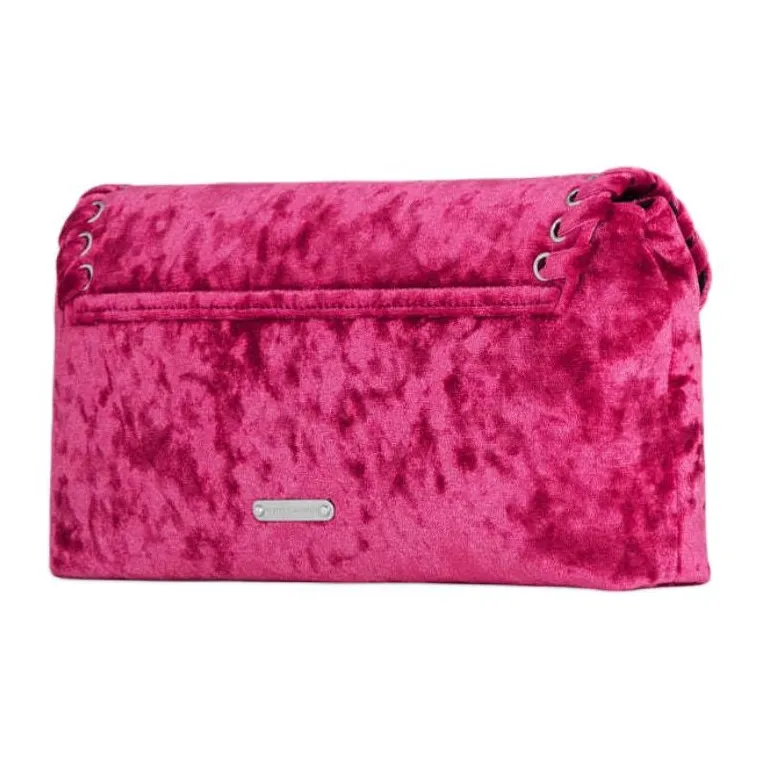 REBECCA MINKOFF Velvet Handbag Shoulder Bag Women's Bright Pink-1