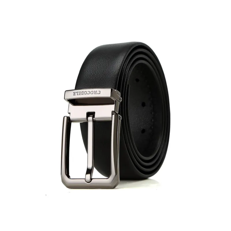 Crocodile Top Grain Cow Leather Leather Belts Men's 3.4CM-0