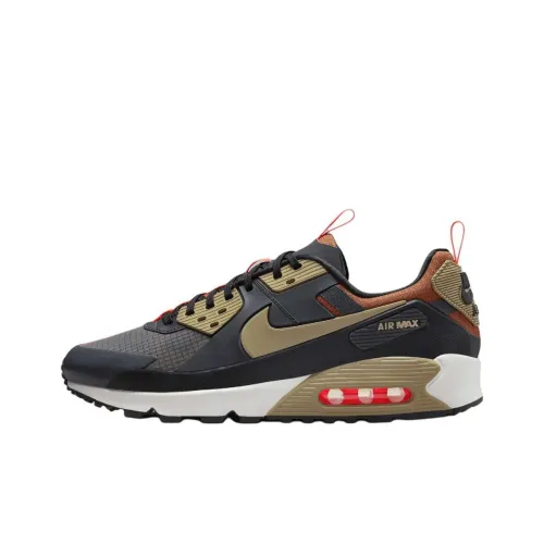 Nike Air Max 90 Running Shoes Unisex Low-Top Black Gray