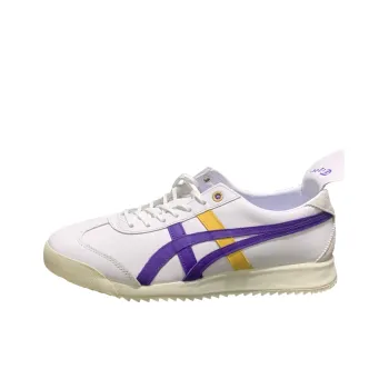 Onitsuka Tiger MEXICO 66 Anti Slip Wear Resistant Low Top Casual Shoes Unisex White Purple Yellow