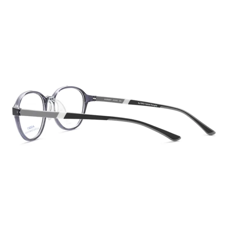 SEIKO Oval Eyeglass Frames Kids' Gray-2