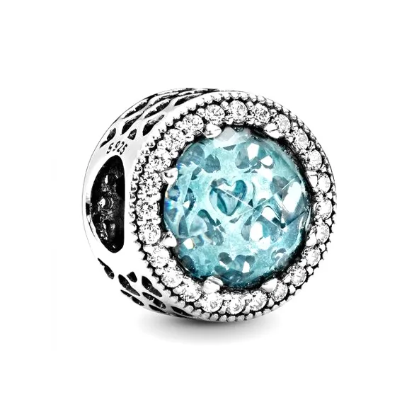 Pandora 925 Sterling Silver Pendants Women's Glacier Blue-1