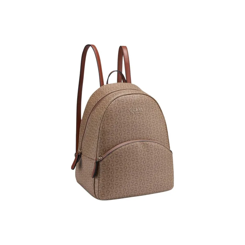 GUESS Artificial Leather Backpack Medium Size Women's Brown-1