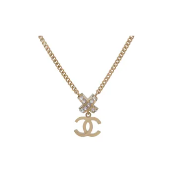 CHANEL Metal Necklaces Women's Gold