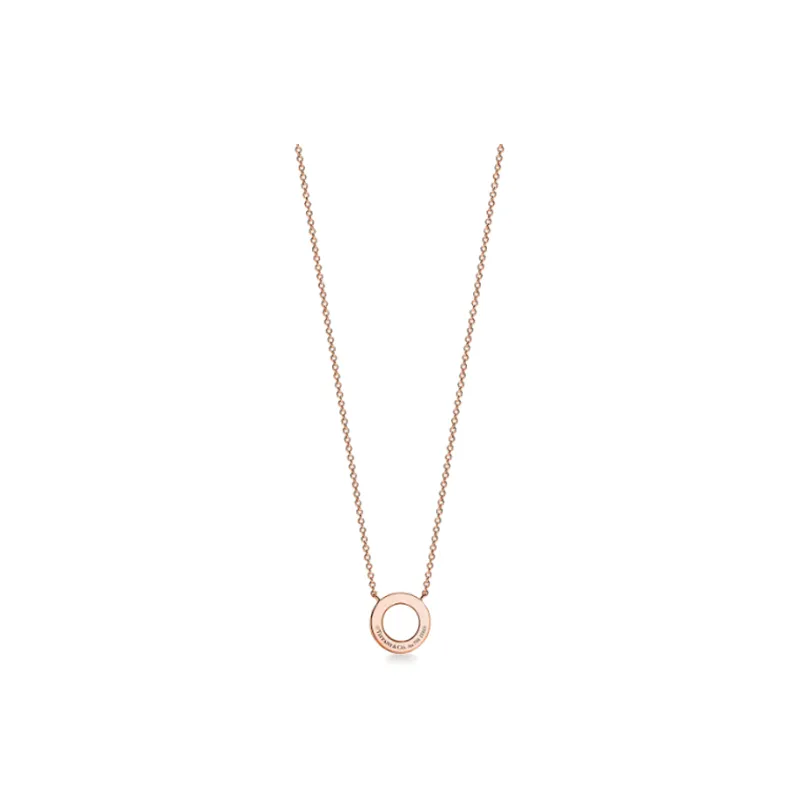 TIFFANY & CO. T 18K Rose Gold Necklaces Women's-1