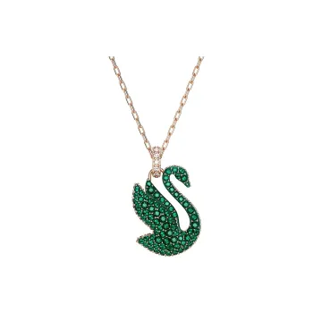 Swarovski Swan Faux Crystal Necklaces Women's Green