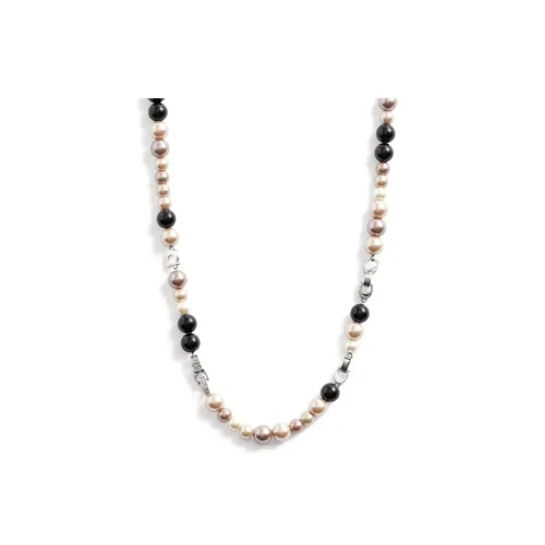 COACH Brass-Plated Glass Black Onyx Cubic Zirconia Necklaces Women's Multicolor