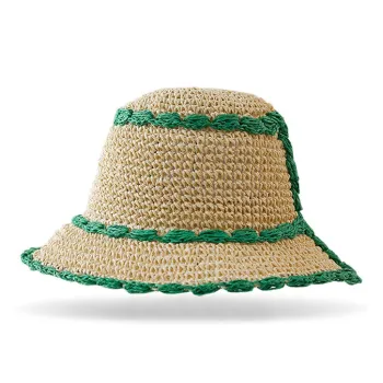 Lanza Straw Woven Bucket Hats Women's