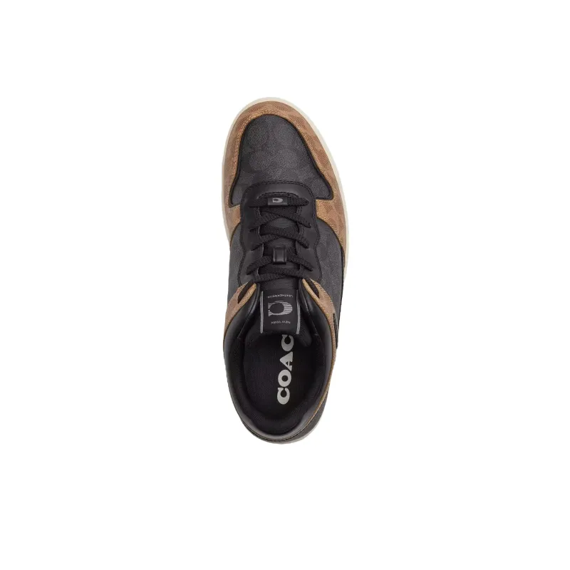 COACH Low Top Skateboard Shoes Men's Brown Black-3