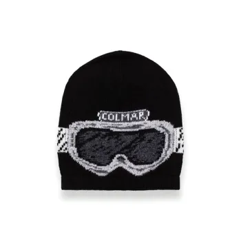COLMAR Wool Viscose Nylon Cashmere Beanies Unisex Black/White