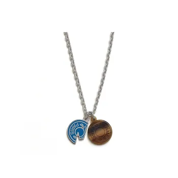 HERMES Metal Necklaces Men's Silver